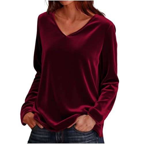 Womens V-Neck Long Sleeve T-Shirt