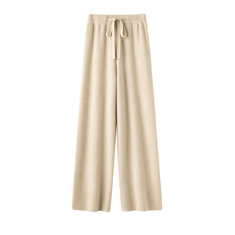 Pure wool women's wide-leg pants