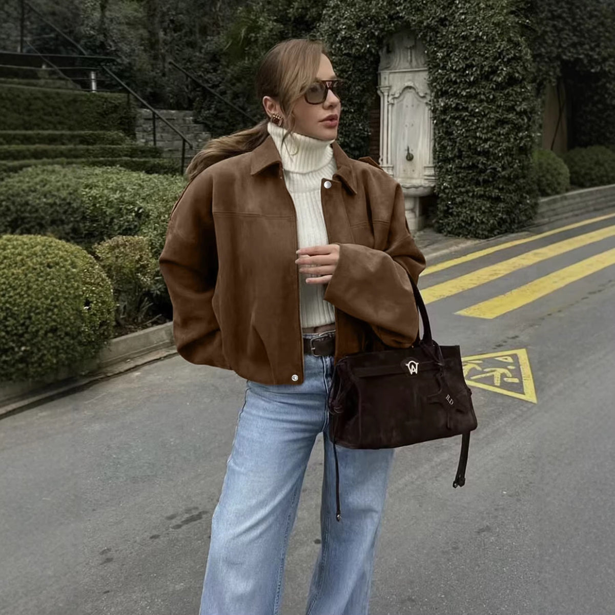 Womens Batwing Sleeve Bomber Jacket