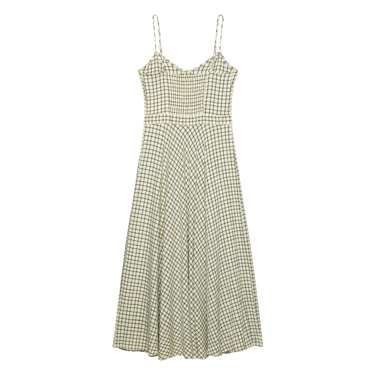 French Style Plaid Suspender Dress