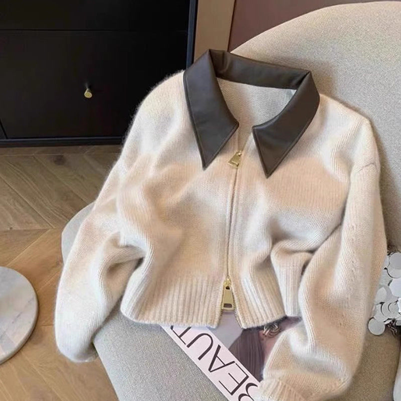 Stitched Double Zip Knit Jacket