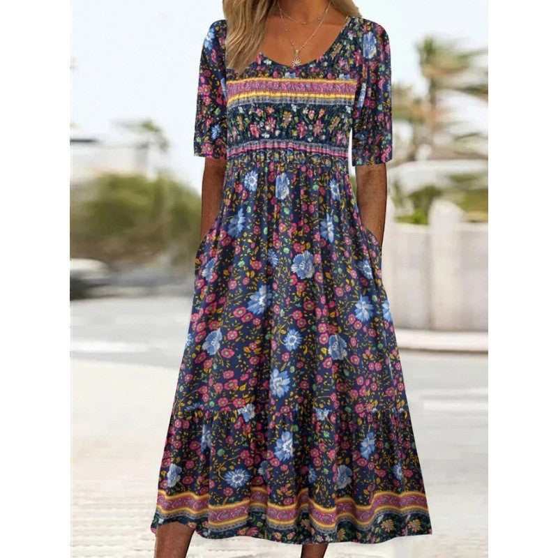 Floral Print Midi Dress