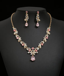 Vintage Floral Bride Necklace and Earring Set