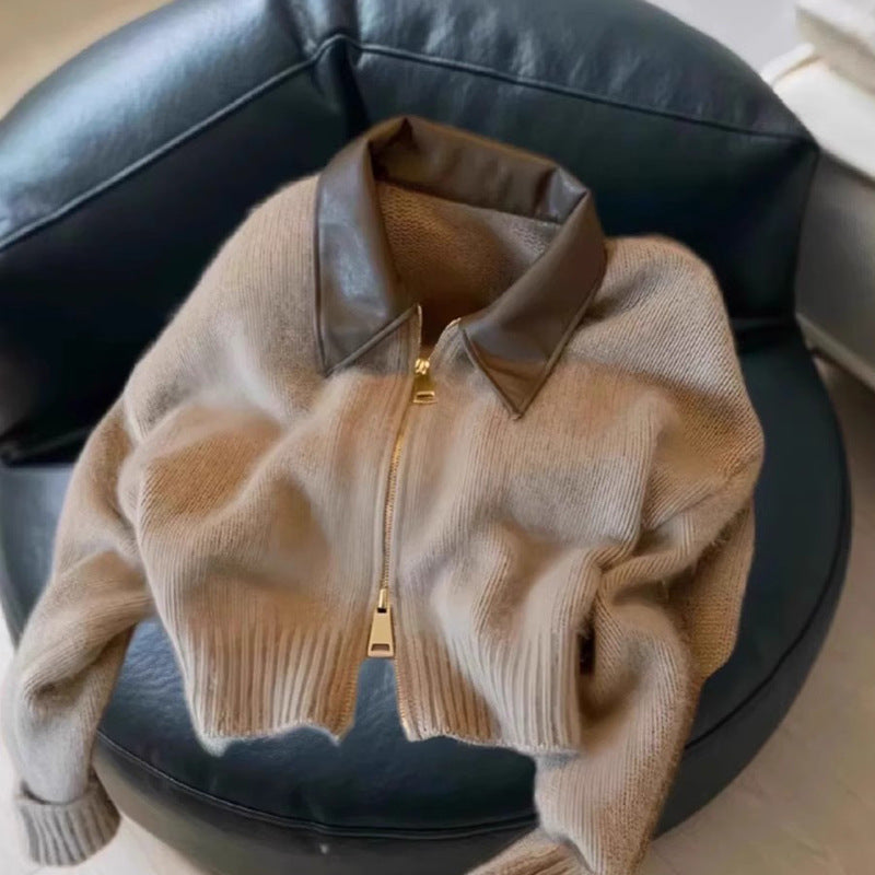 Stitched Double Zip Knit Jacket