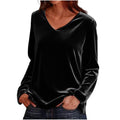 Womens V-Neck Long Sleeve T-Shirt