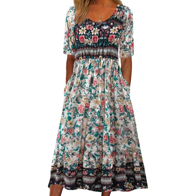 Floral Print Midi Dress