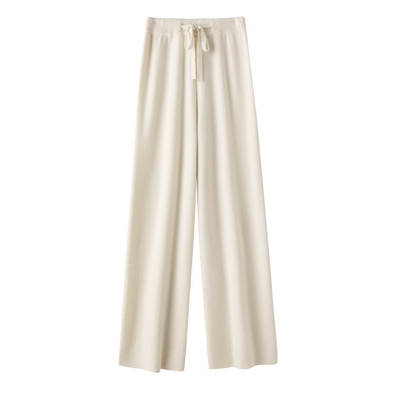 Pure wool women's wide-leg pants