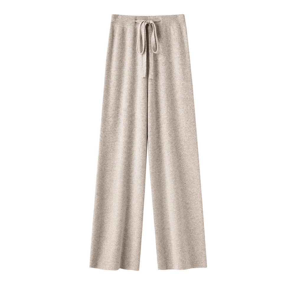 Pure wool women's wide-leg pants