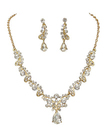 Vintage Floral Bride Necklace and Earring Set