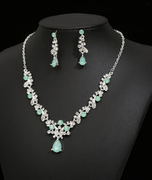 Vintage Floral Bride Necklace and Earring Set
