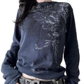 Printed long-sleeved T-shirt