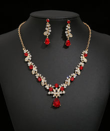 Vintage Floral Bride Necklace and Earring Set