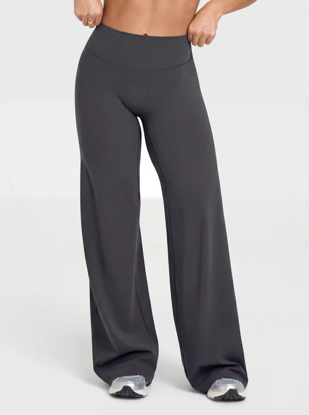 Womens High Waist Flared Yoga Pants Straight Leg Slimming Workout Leggings