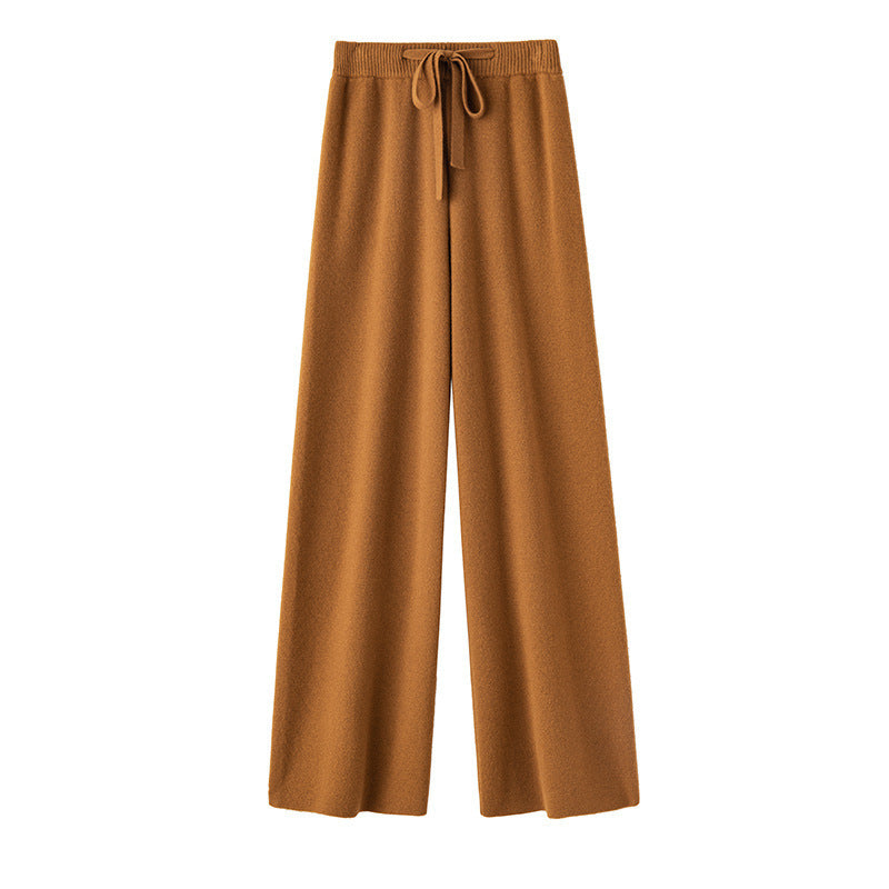 Pure wool women's wide-leg pants