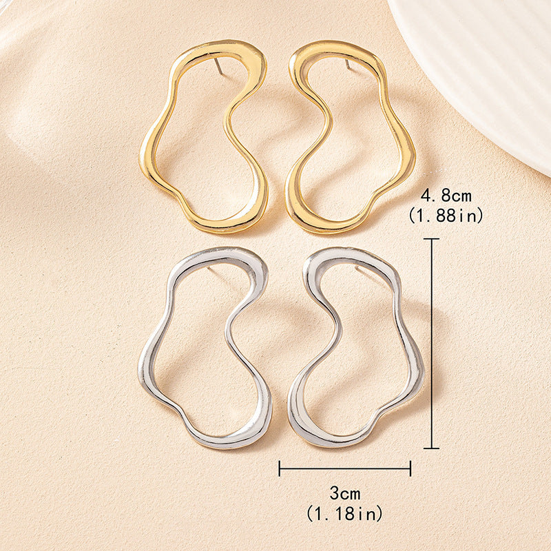 Geometric Minimalist Zinc Alloy Earrings