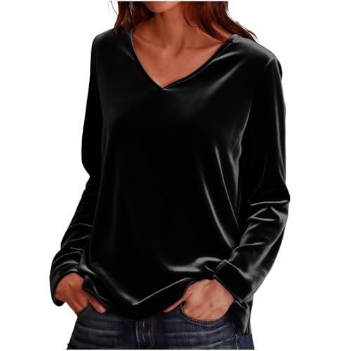 Womens V-Neck Long Sleeve T-Shirt