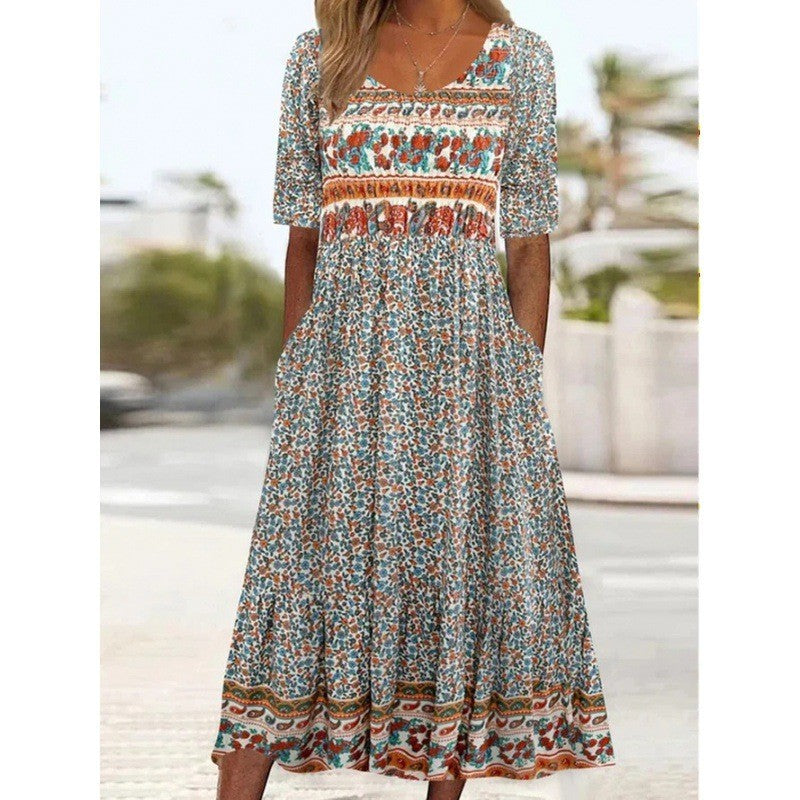 Floral Print Midi Dress