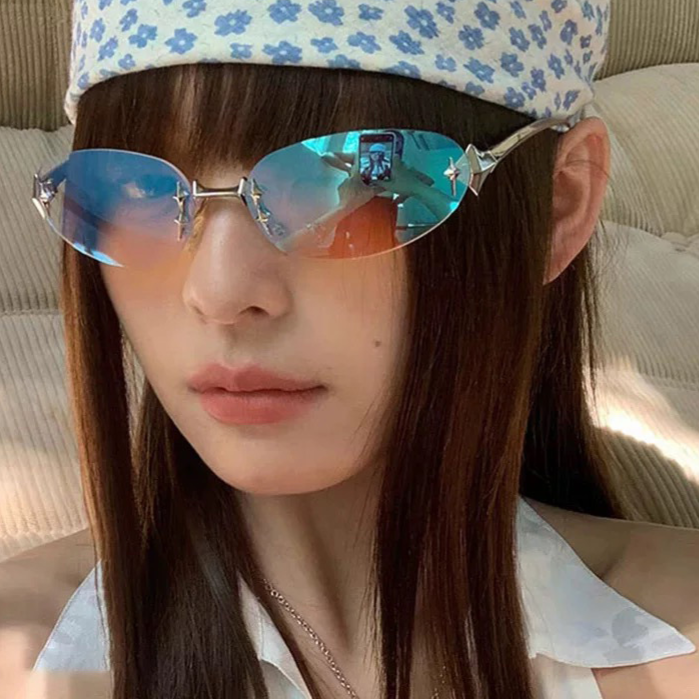 Frameless star and sun glasses