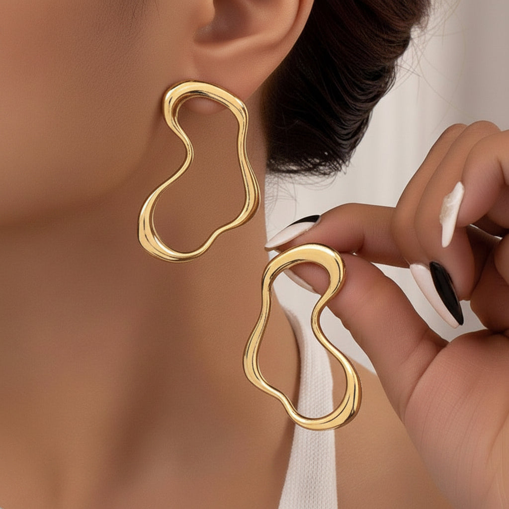 Geometric Minimalist Zinc Alloy Earrings
