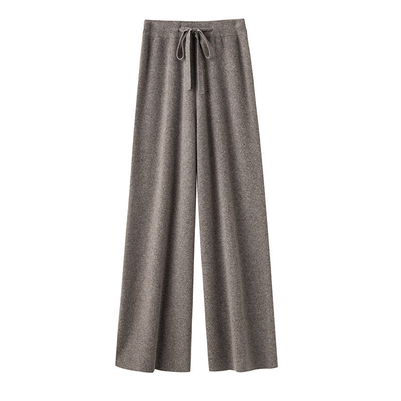 Pure wool women's wide-leg pants