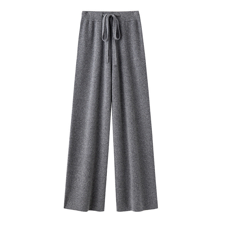 Pure wool women's wide-leg pants