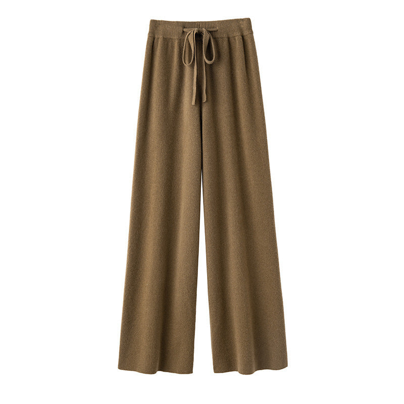 Pure wool women's wide-leg pants