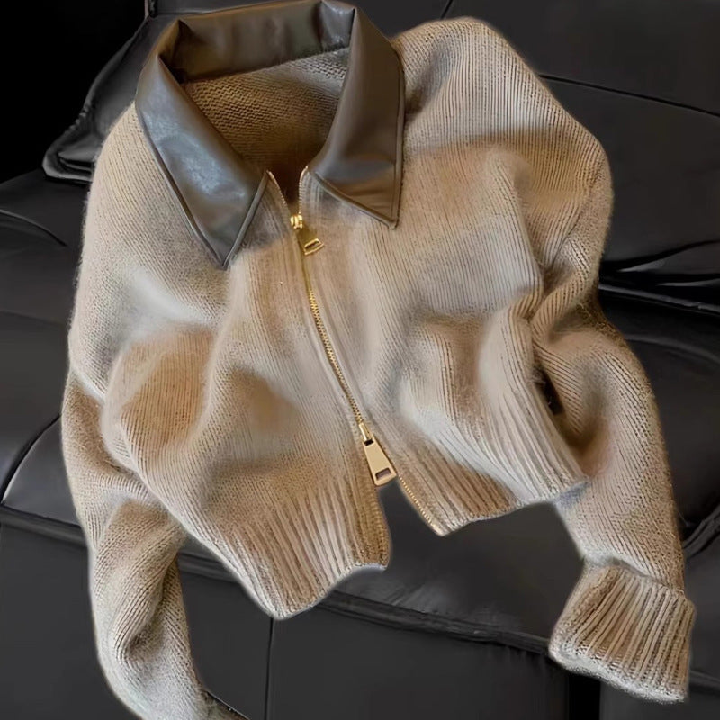 Stitched Double Zip Knit Jacket