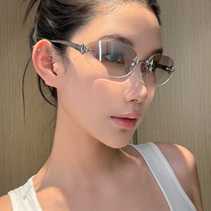 Frameless star and sun glasses