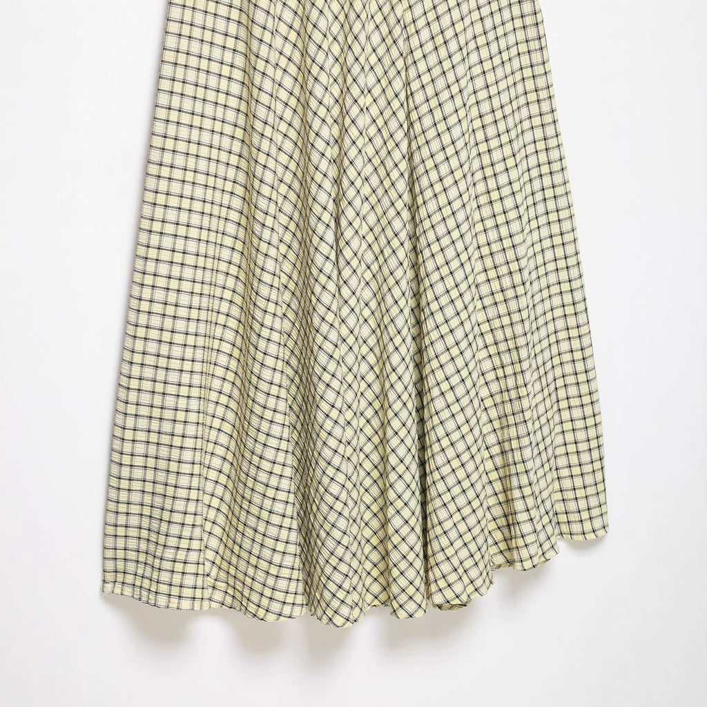 French Style Plaid Suspender Dress