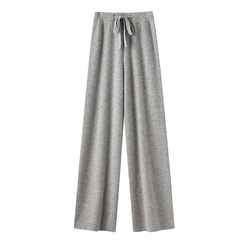 Pure wool women's wide-leg pants