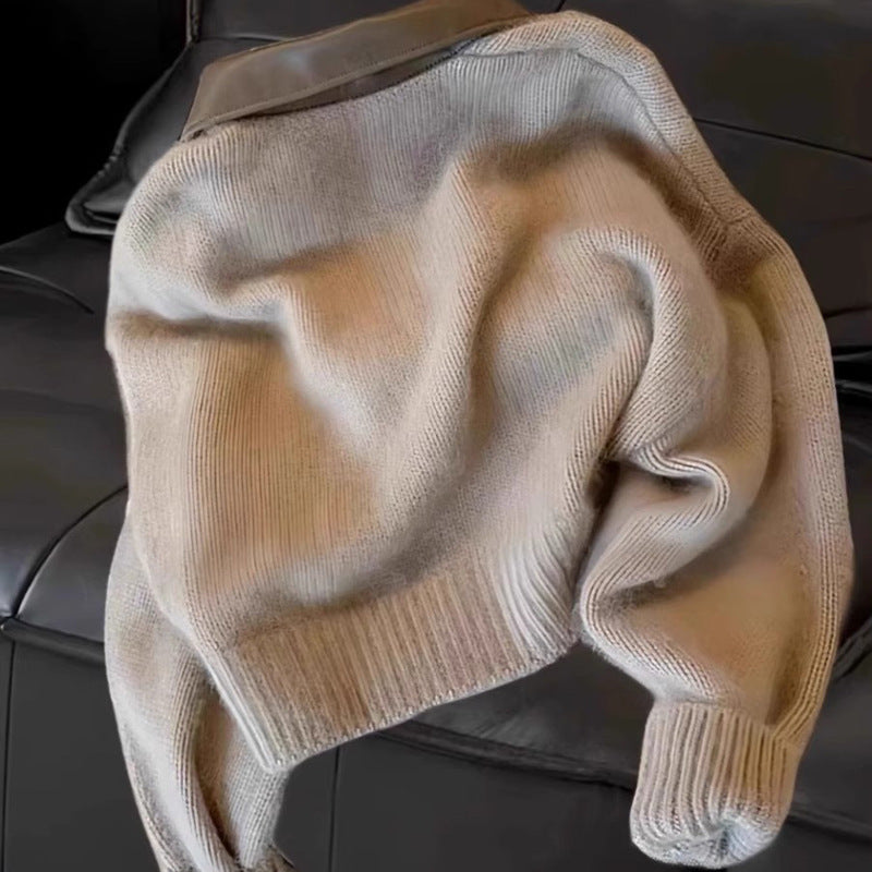 Stitched Double Zip Knit Jacket