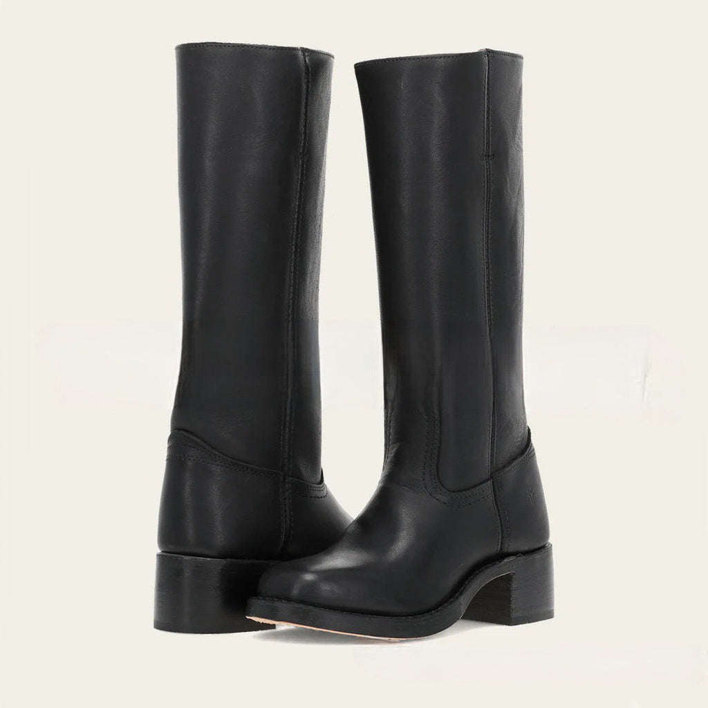 Womens Retro Cowboy Boots with Block Heel
