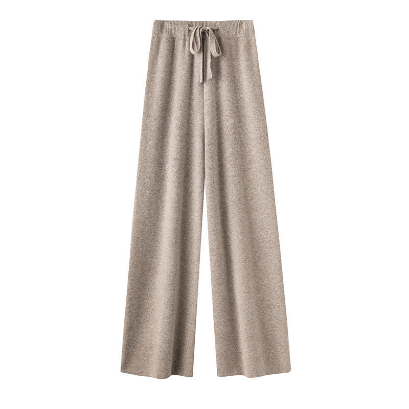 Pure wool women's wide-leg pants