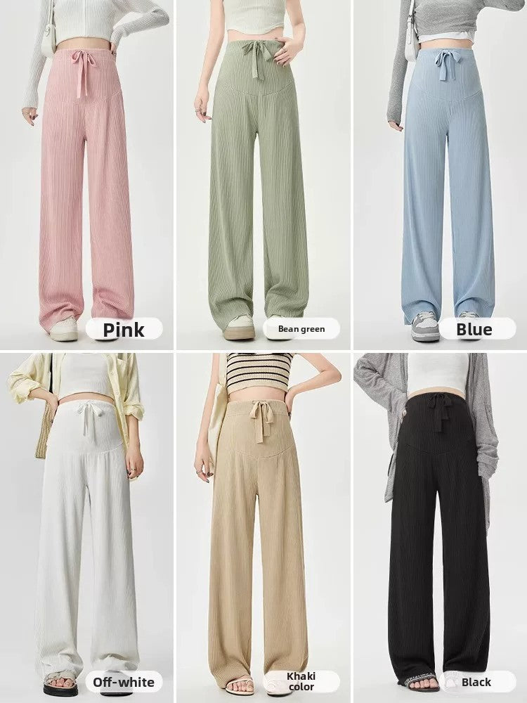 Maternity Pants Belly Support Wide Leg