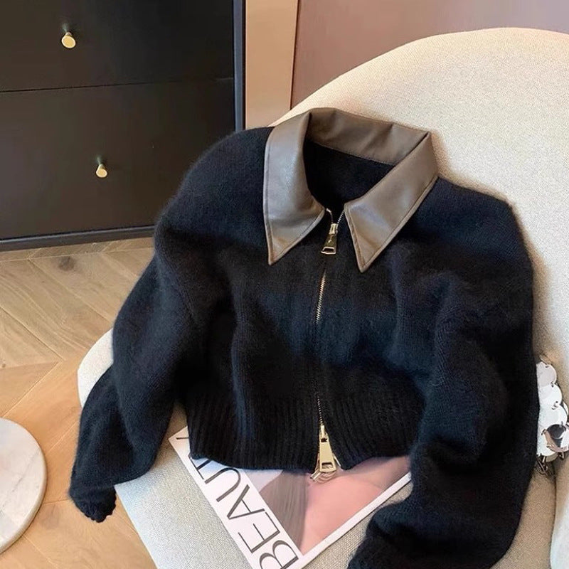 Stitched Double Zip Knit Jacket