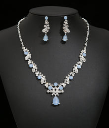 Vintage Floral Bride Necklace and Earring Set